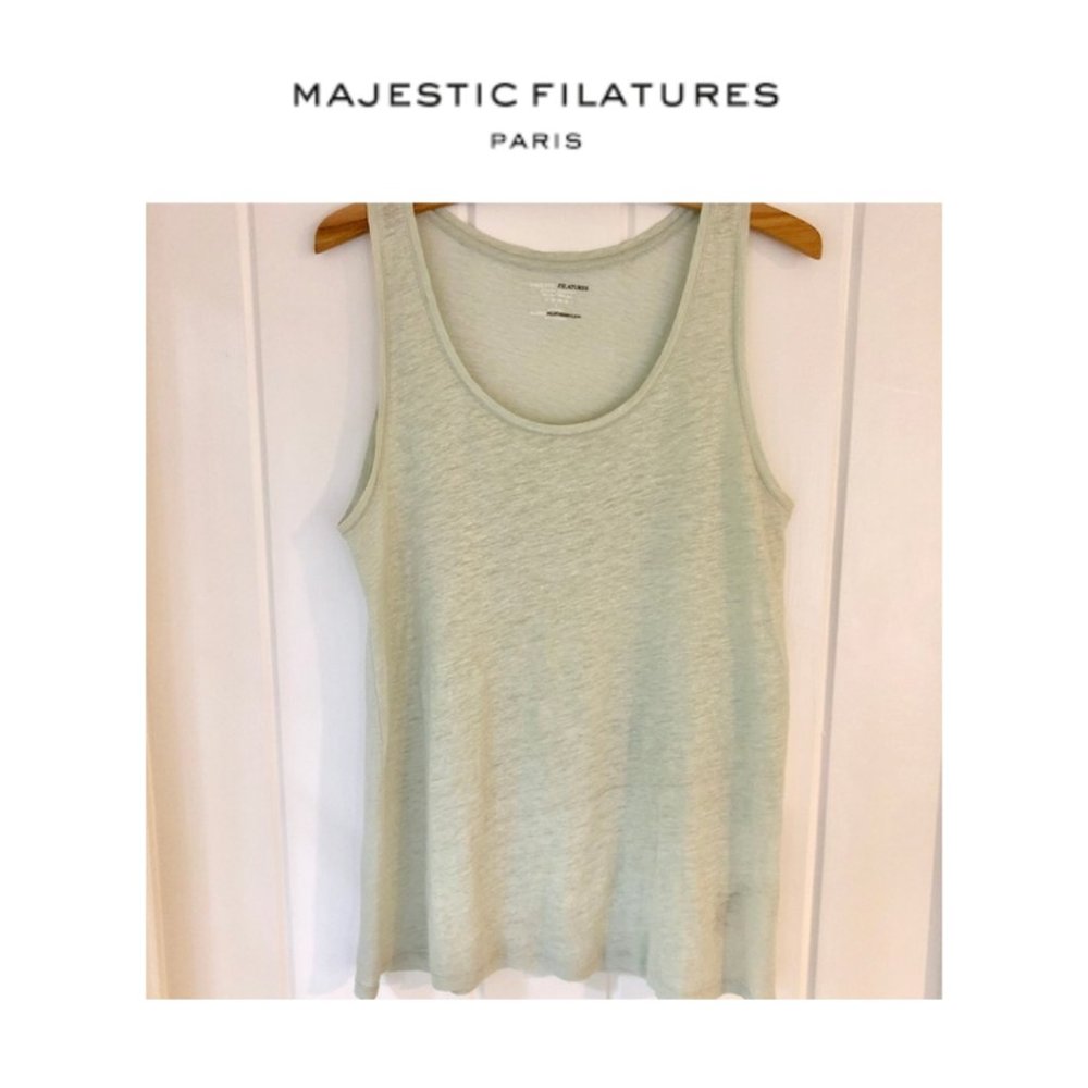 Majestic Filatures Metallic Linen Silk Tank